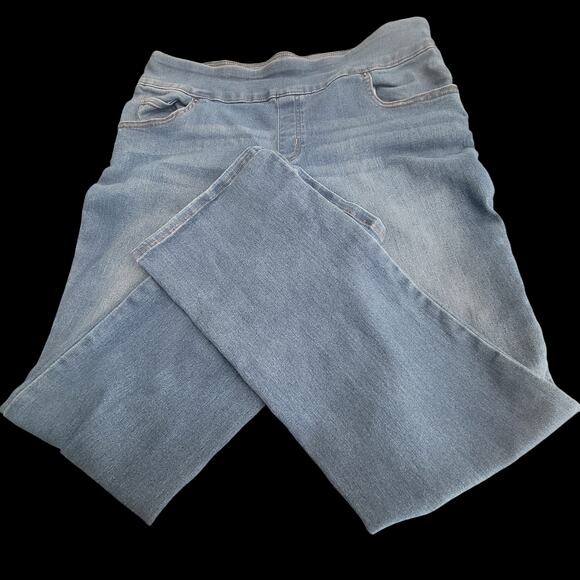 The Frontier Women Jeans Jeggings Size Large Embroidery on Pockets 5 Pockets - Picture 9 of 13